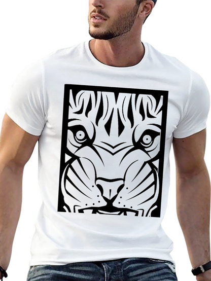 Black Tiger Graphic Tee - Mens Fashion