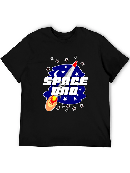Space Dad Graphic Tee - Rocket Design