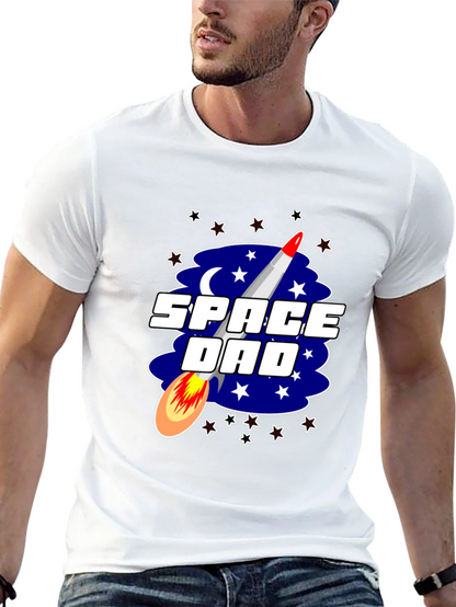 Space Dad Graphic Tee - Rocket Design