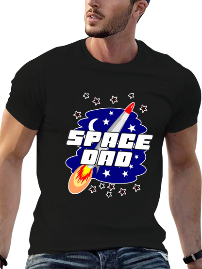 Space Dad Graphic Tee - Rocket Design