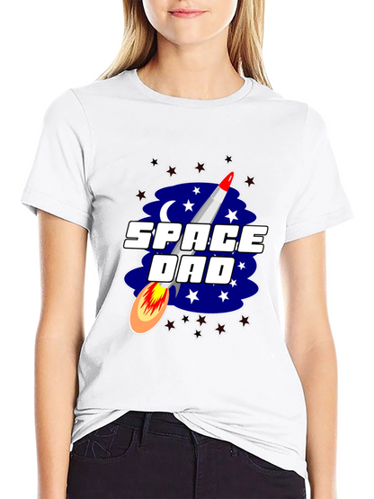Space Dad Graphic Tee - Rocket Design