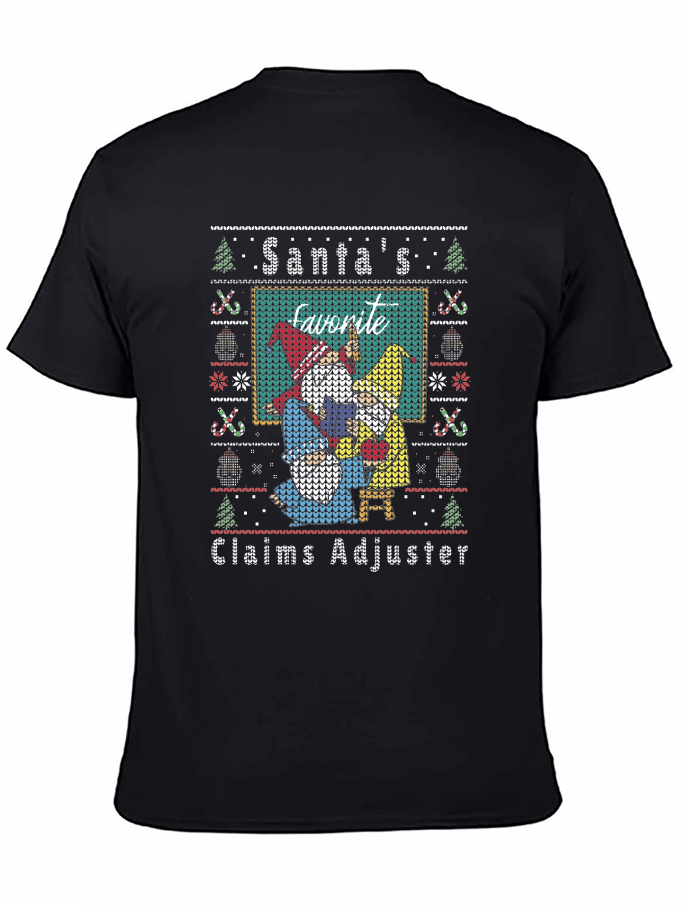Santas Favorite Claims Adjuster Ugly Christmas T-Shirt