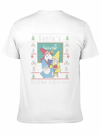 Santas Favorite Claims Adjuster Ugly Christmas T-Shirt