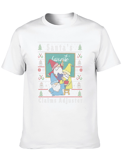 Santas Favorite Claims Adjuster Ugly Christmas T-Shirt