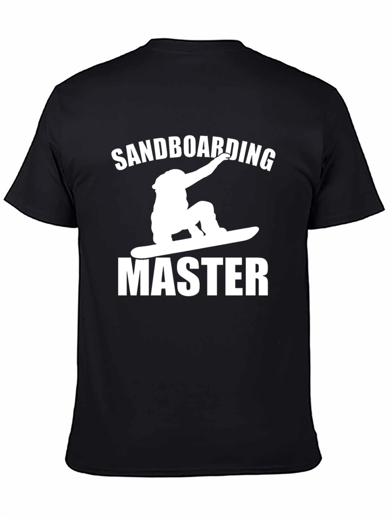 Sandboarding Master Graphic Tee - Black Cotton T-Shirt