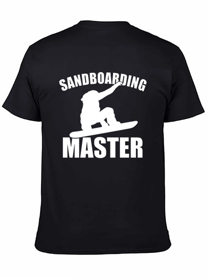 Sandboarding Master Graphic Tee - Black Cotton T-Shirt