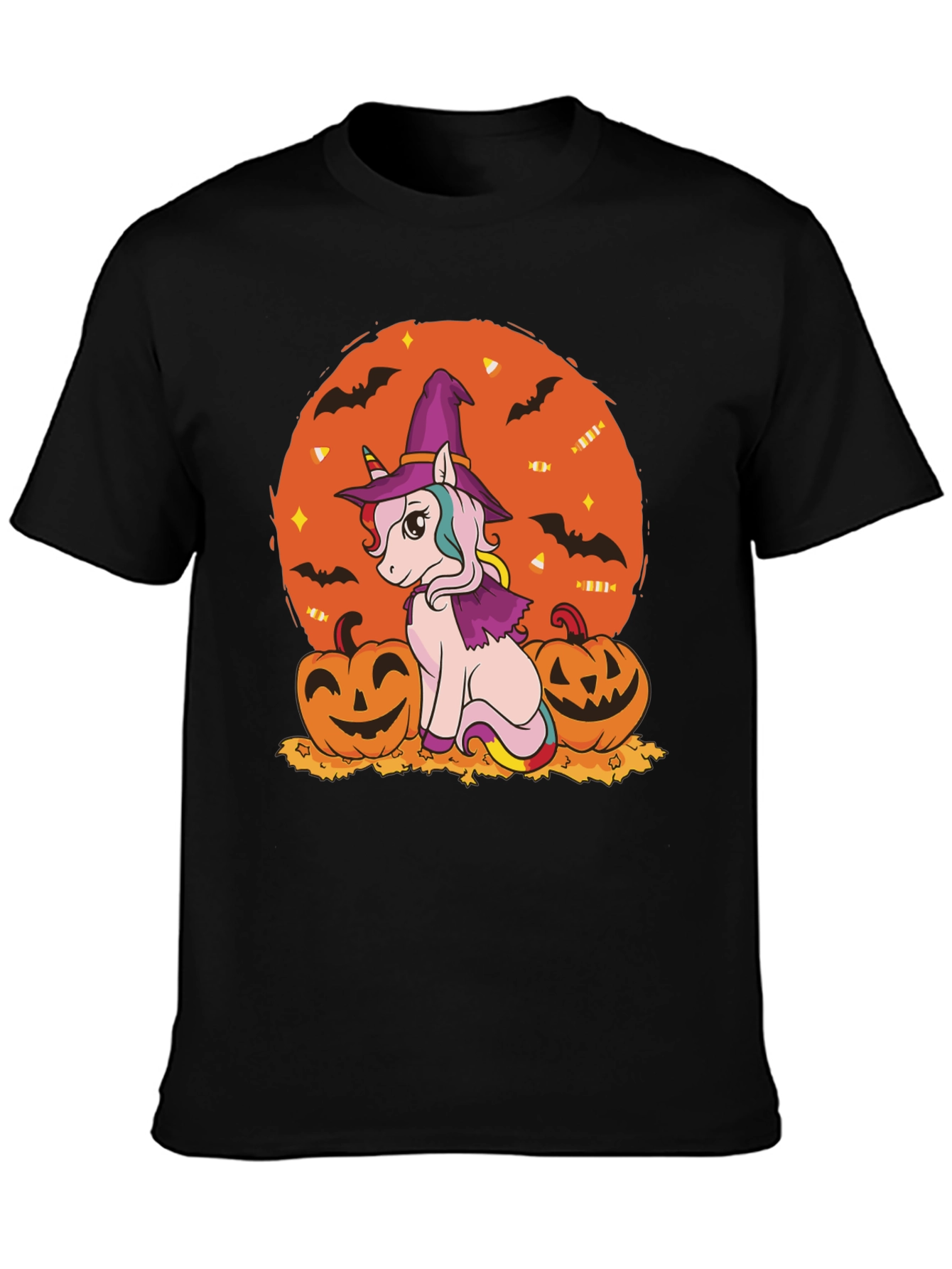 Halloween Unicorn Witch T-Shirt