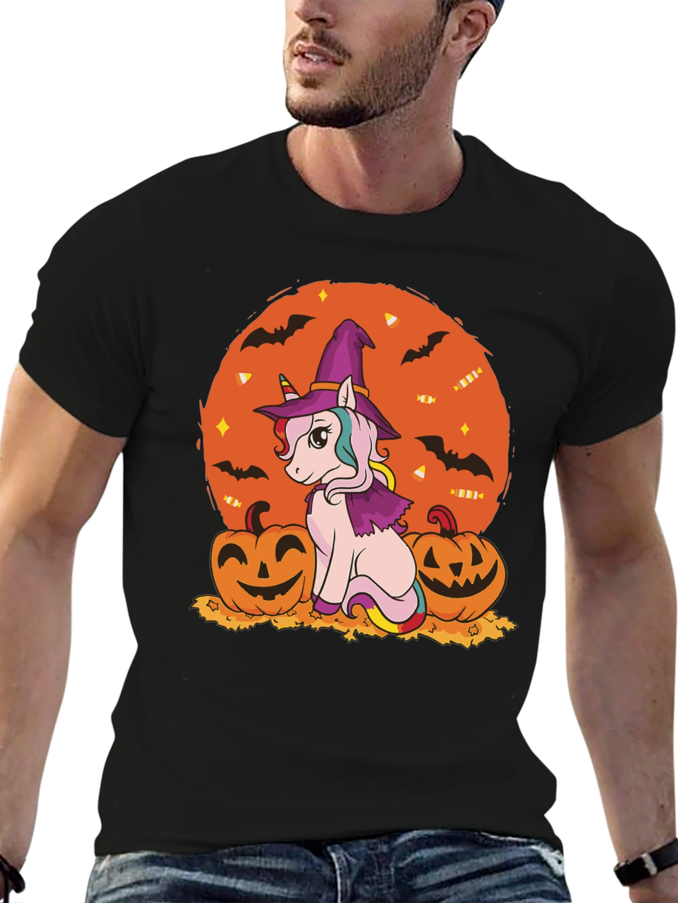 Halloween Unicorn Witch T-Shirt