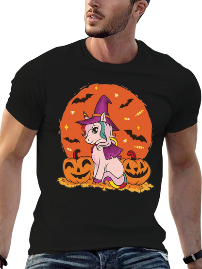 Halloween Unicorn Witch T-Shirt