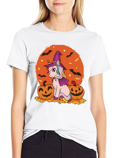 Halloween Unicorn Witch T-Shirt