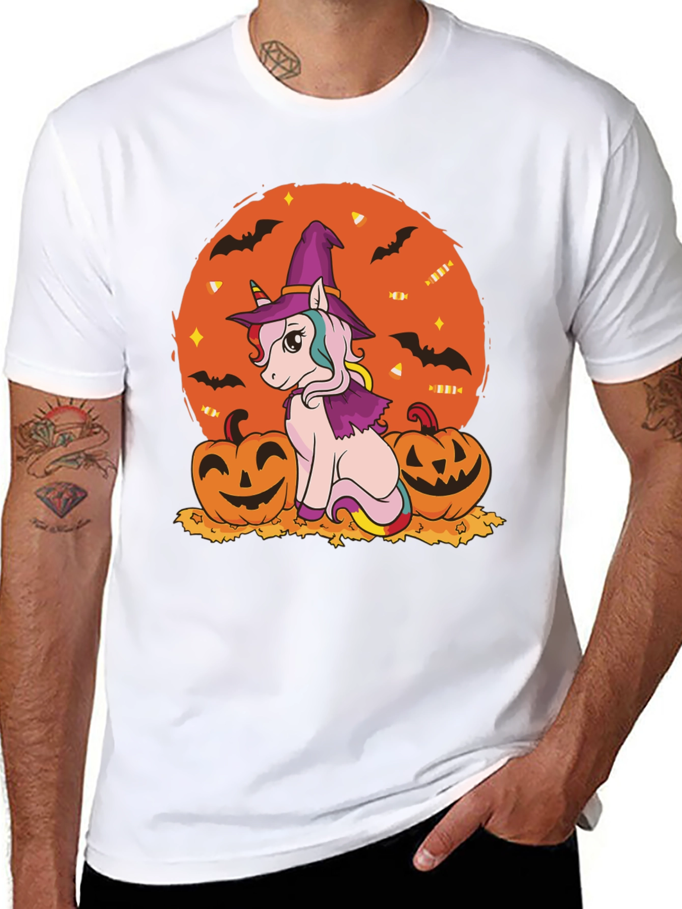 Halloween Unicorn Witch T-Shirt