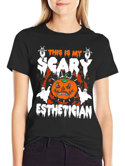 Scary Esthetician Halloween T-Shirt