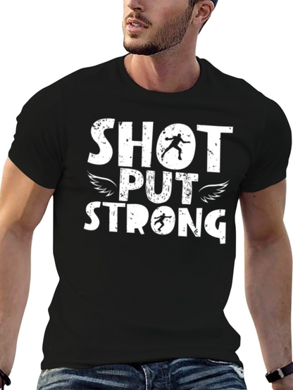 Shot Put Strong Black T-Shirt