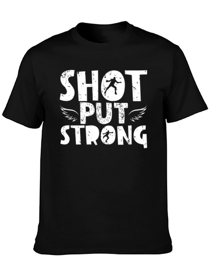 Shot Put Strong Black T-Shirt