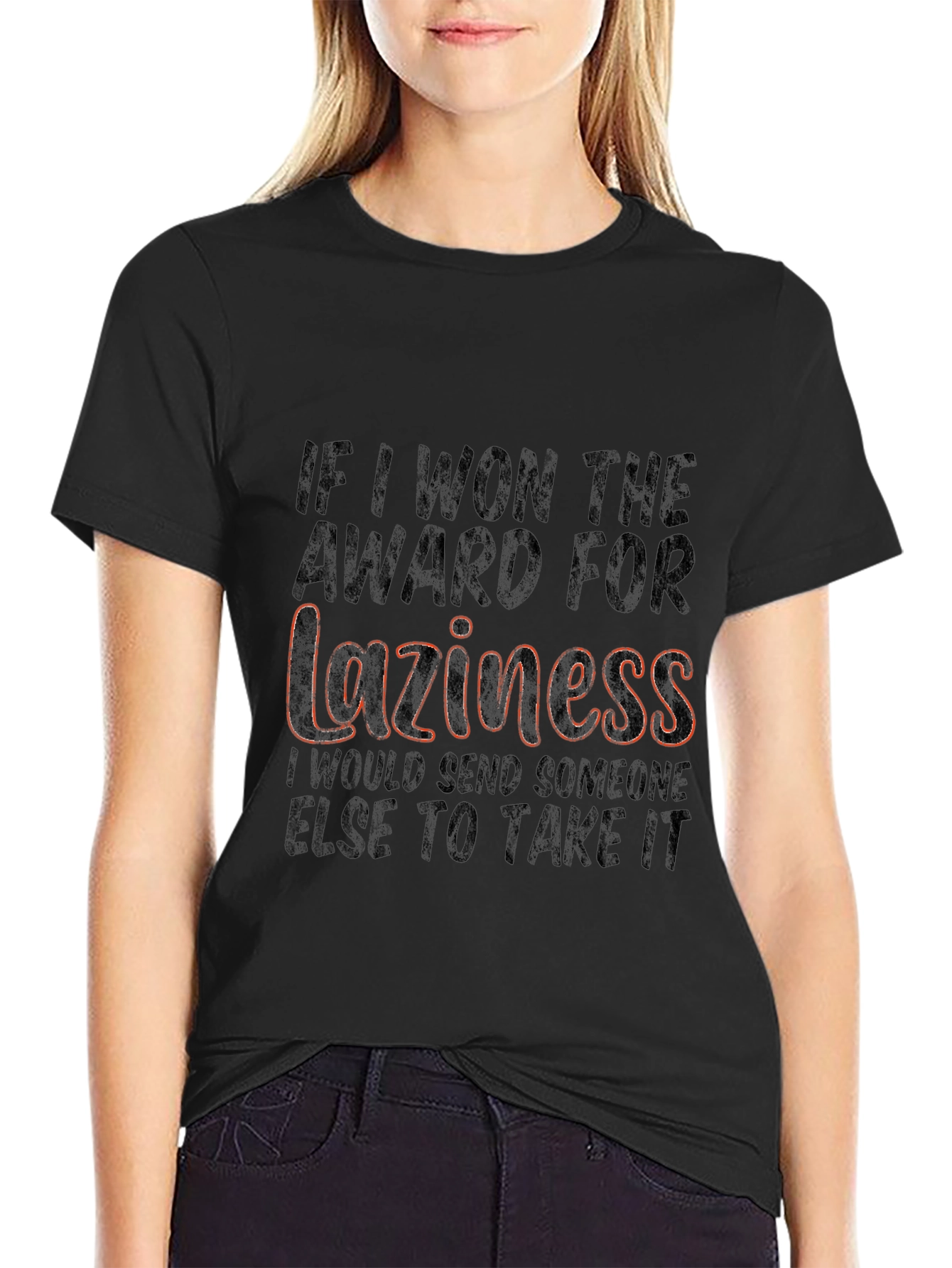 Laziness Award T-Shirt Funny Sarcastic Tee