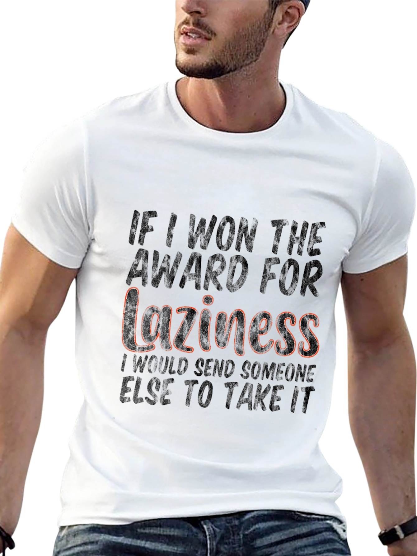 Laziness Award T-Shirt Funny Sarcastic Tee