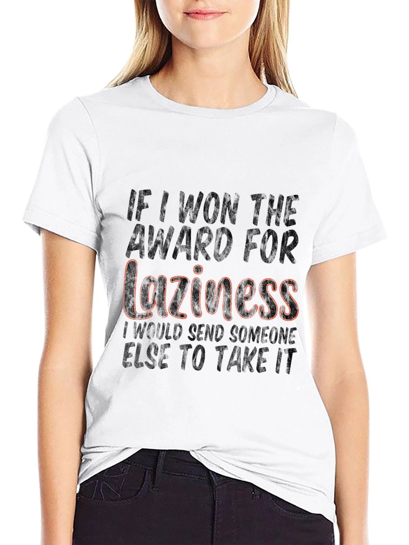 Laziness Award T-Shirt Funny Sarcastic Tee