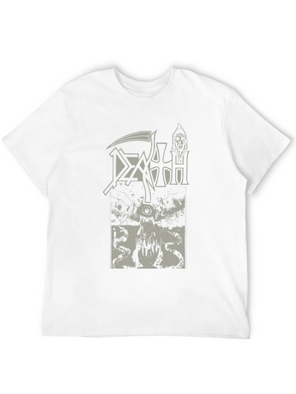 Death Metal Band Tee - Black Graphic Print Shirt