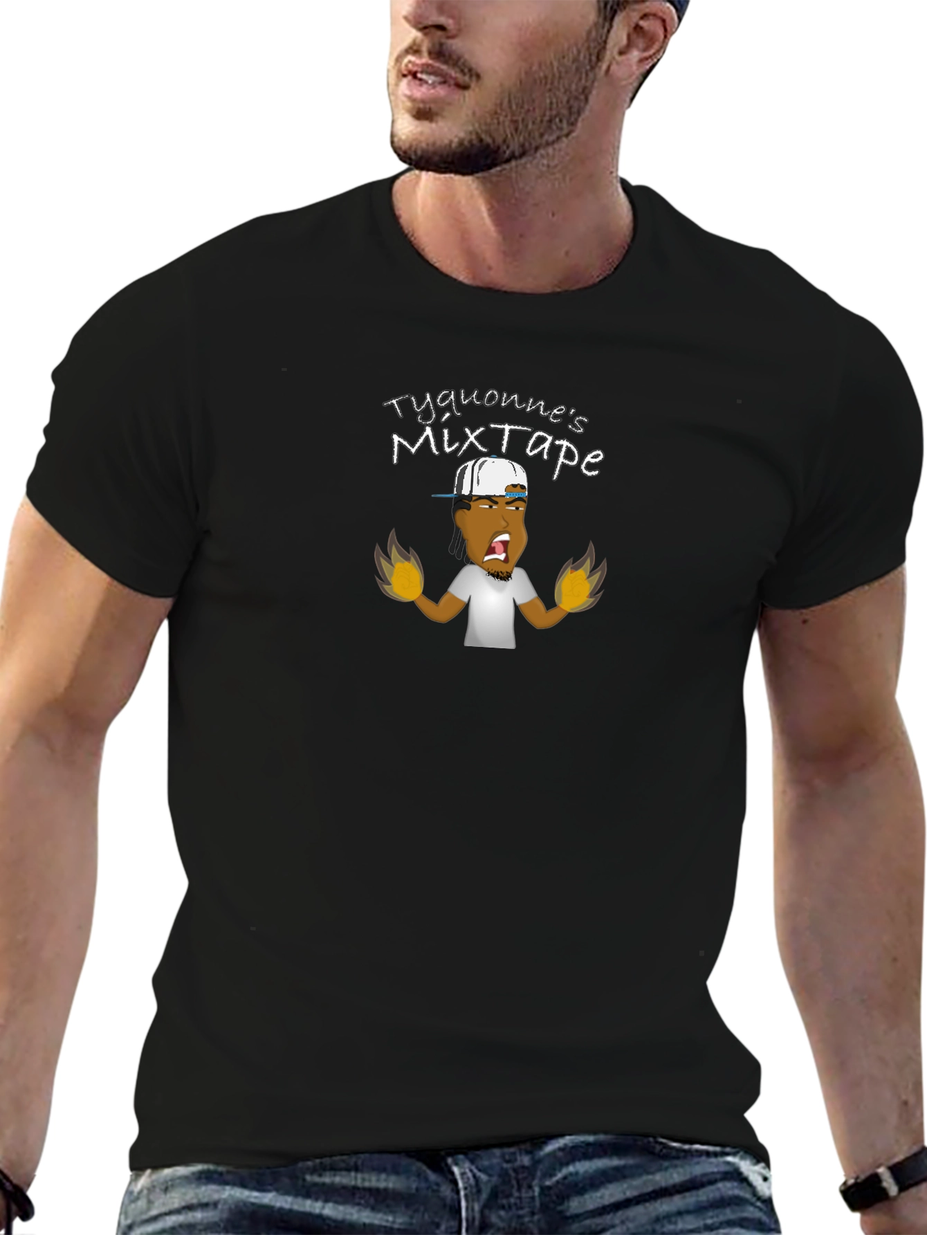 Tyquonnes Mixtape Black Graphic T-Shirt