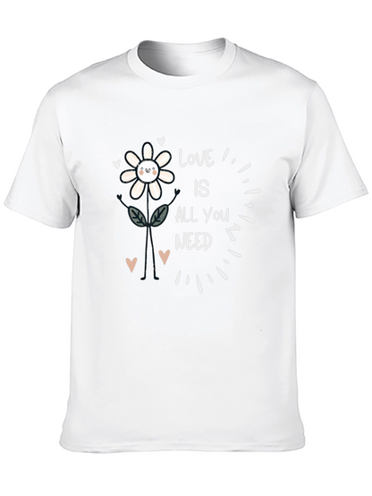 Love Is All You Need Flower Graphic Tee