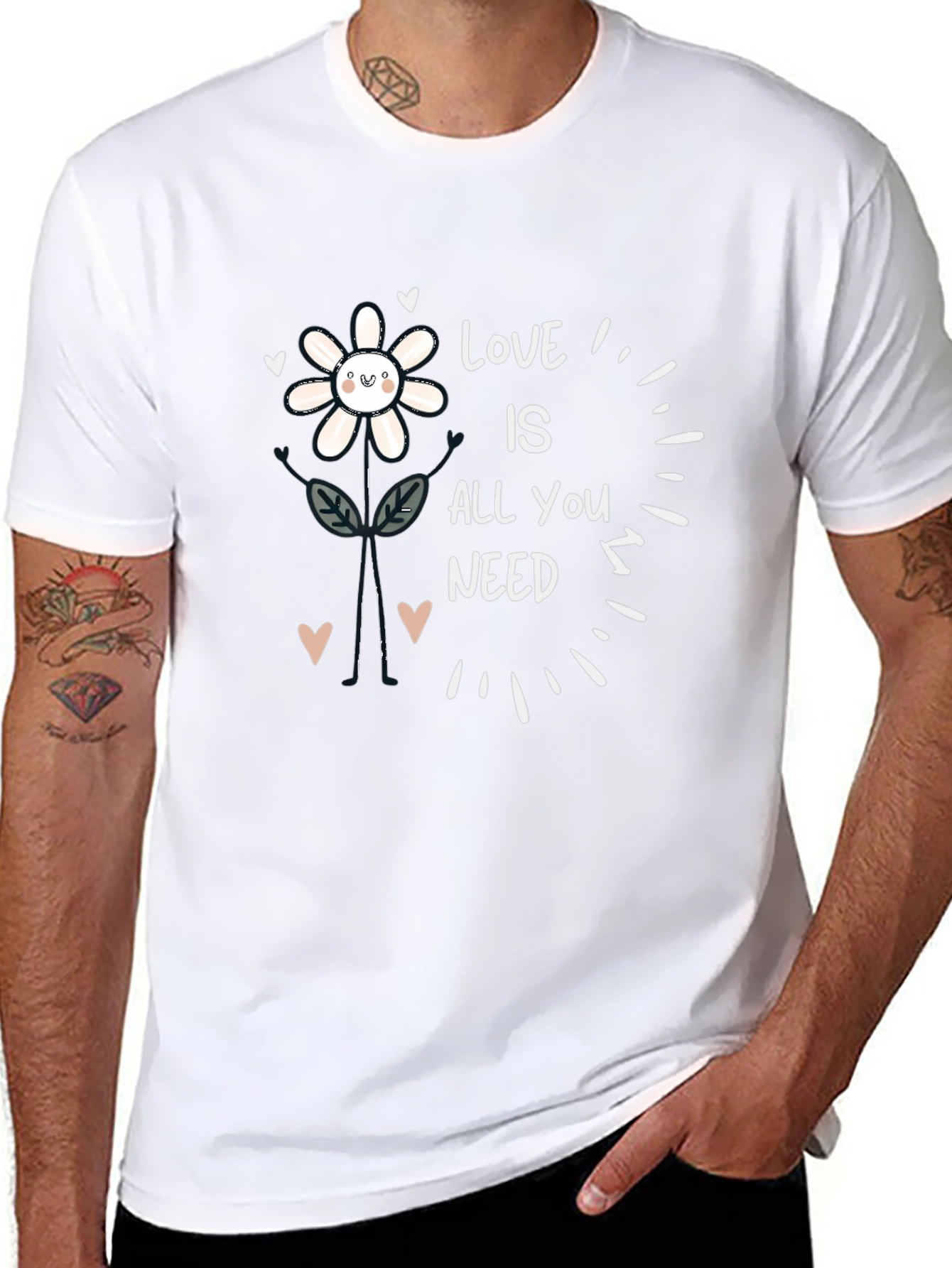 Love Is All You Need Flower Graphic Tee