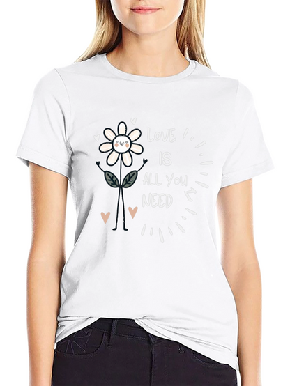 Love Is All You Need Flower Graphic Tee