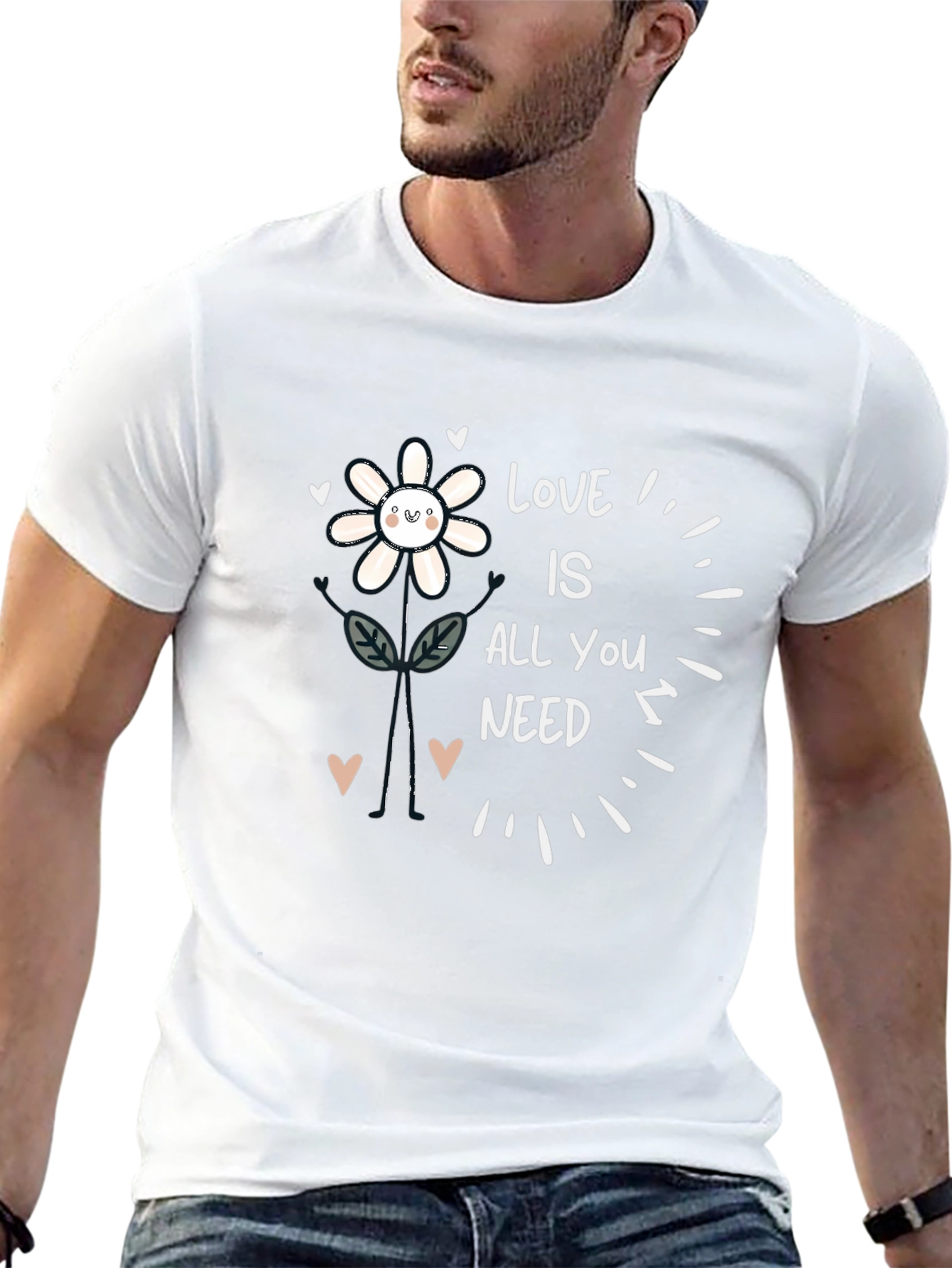 Love Is All You Need Flower Graphic Tee