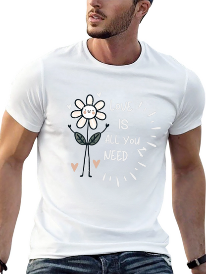 Love Is All You Need Flower Graphic Tee