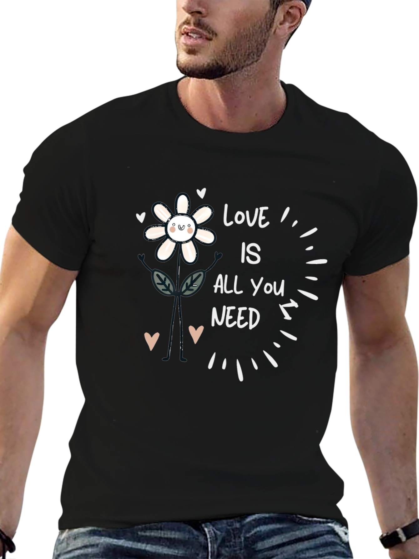 Love Is All You Need Flower Graphic Tee