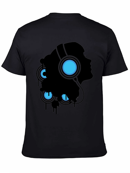 Silhouette Headphones Graphic Tee - Black