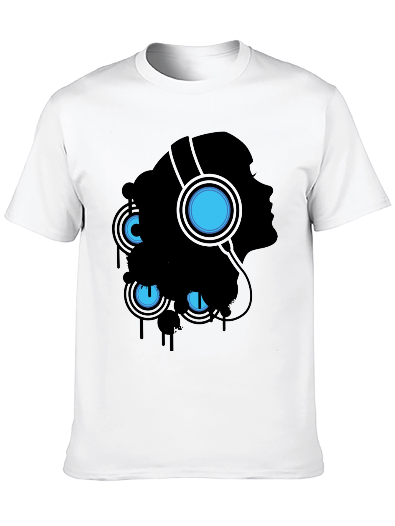 Silhouette Headphones Graphic Tee - Black