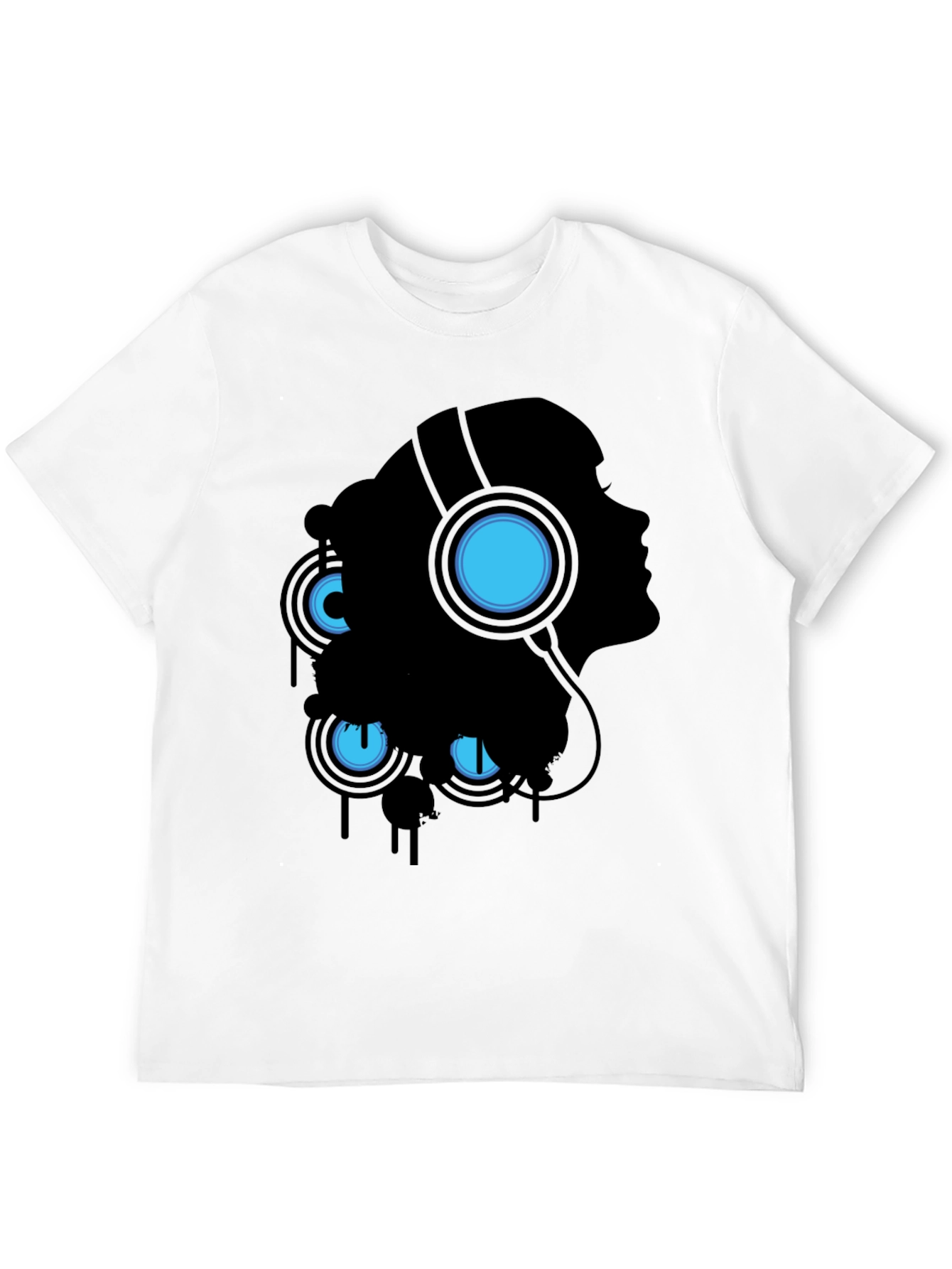 Silhouette Headphones Graphic Tee - Black