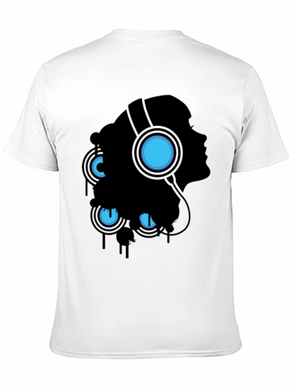 Silhouette Headphones Graphic Tee - Black