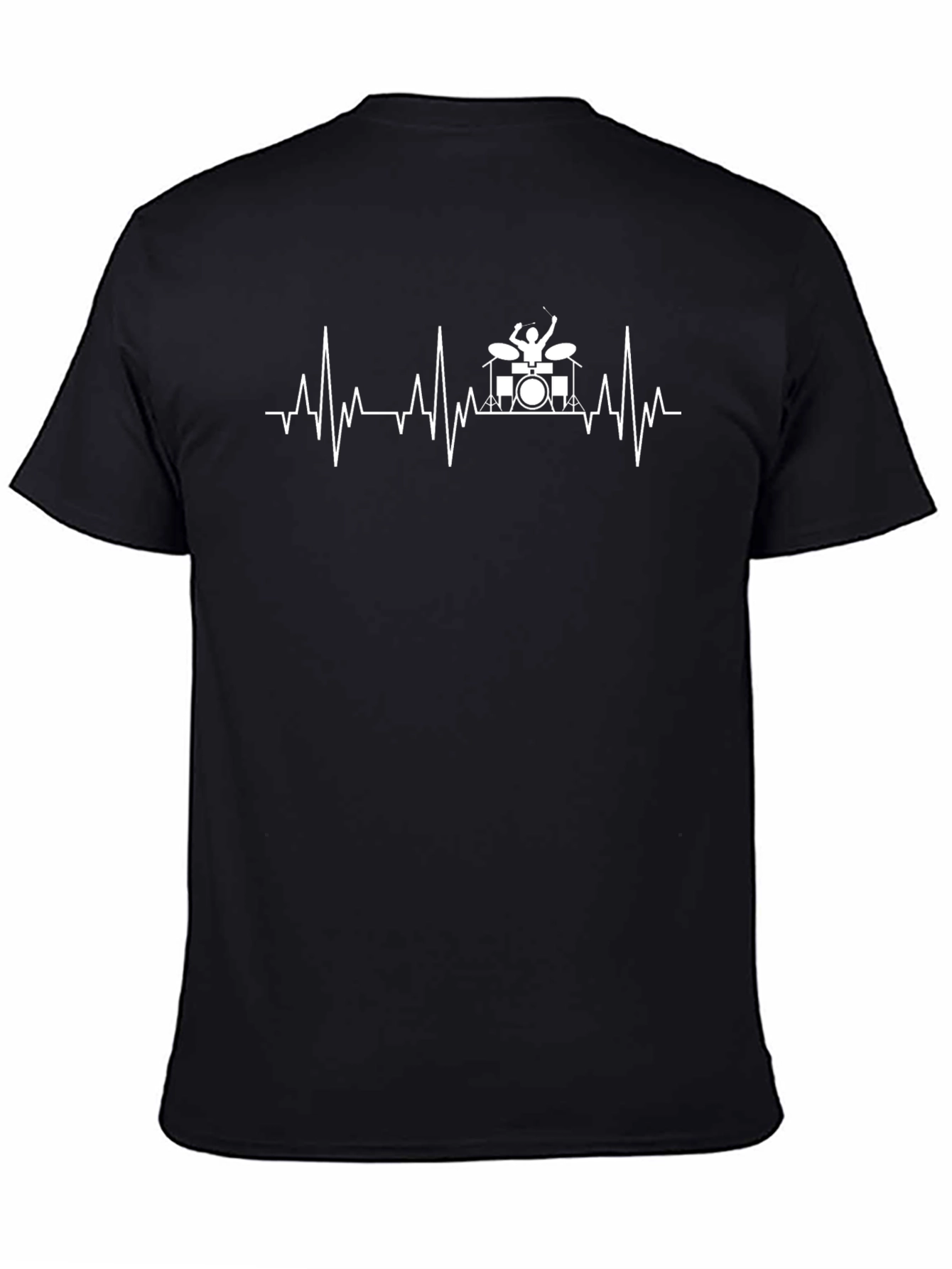 Drummer Heartbeat Graphic Tee - Music Lover Shirt