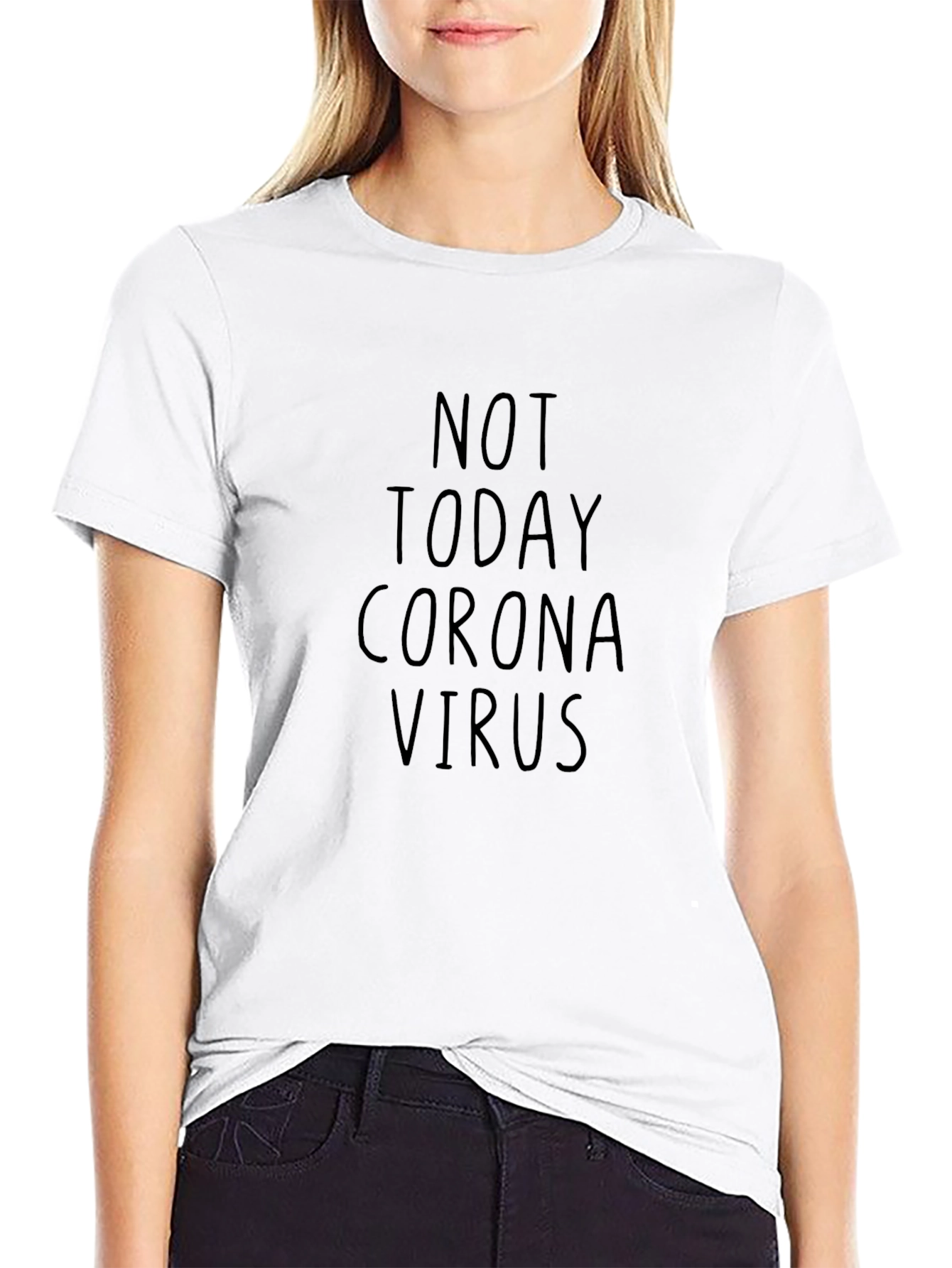 Not Today Coronavirus Black T-Shirt