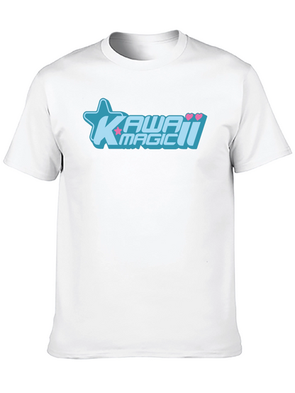 Kawaii Magic Graphic T-Shirt - Black Cotton Tee