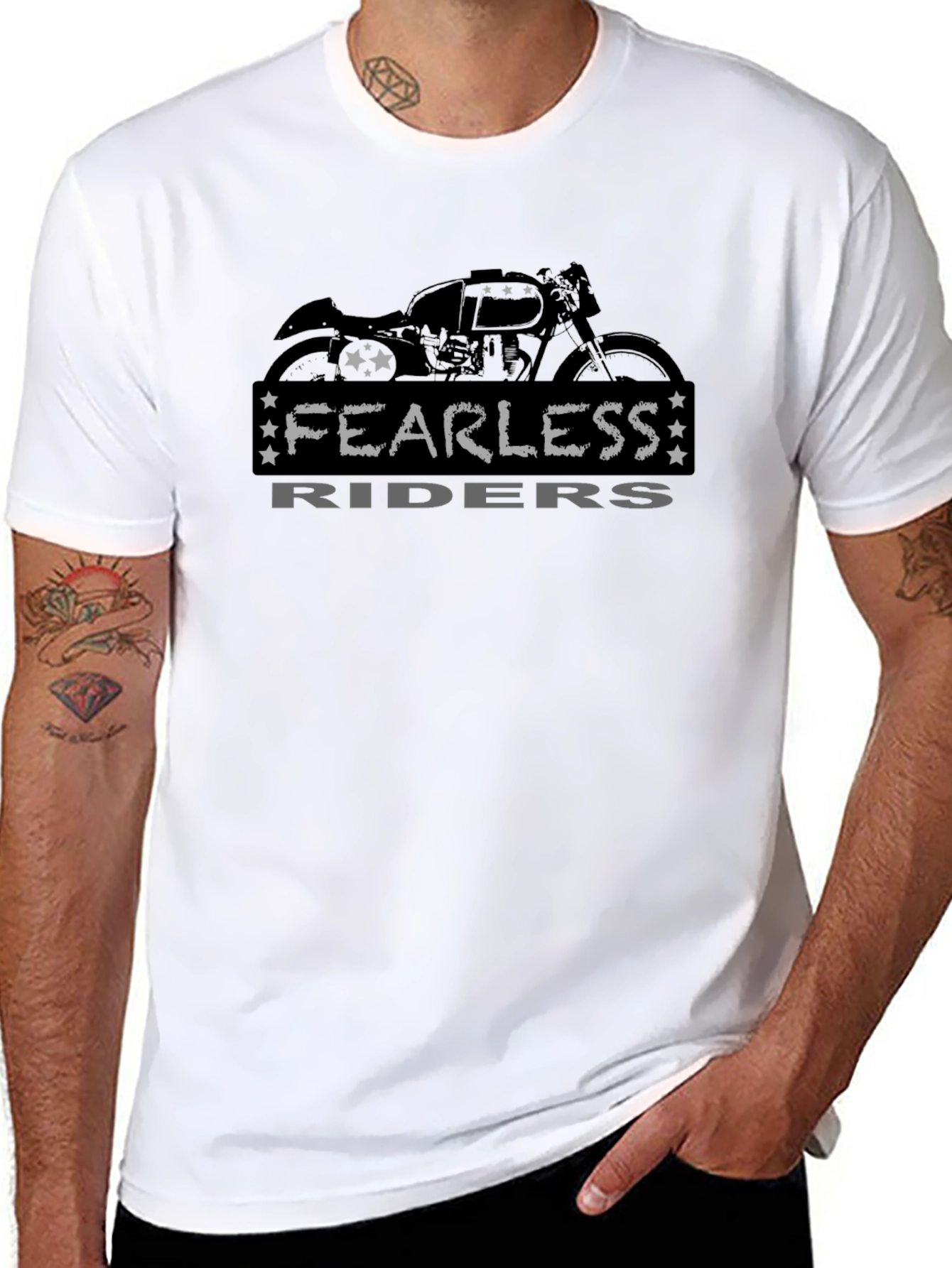 Fearless Riders Black Graphic Tee