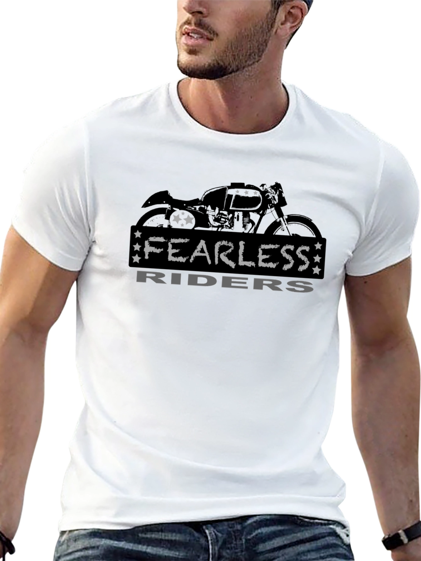 Fearless Riders Black Graphic Tee