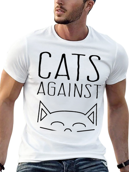 Cats Against T-Shirt - Black Graphic Tee