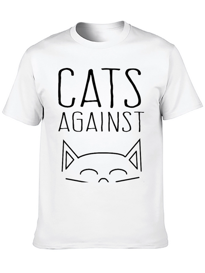 Cats Against T-Shirt - Black Graphic Tee
