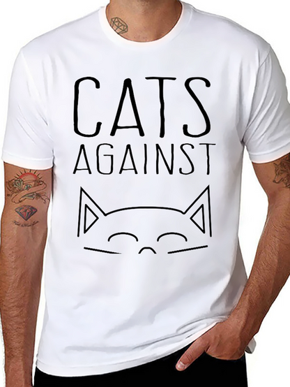 Cats Against T-Shirt - Black Graphic Tee
