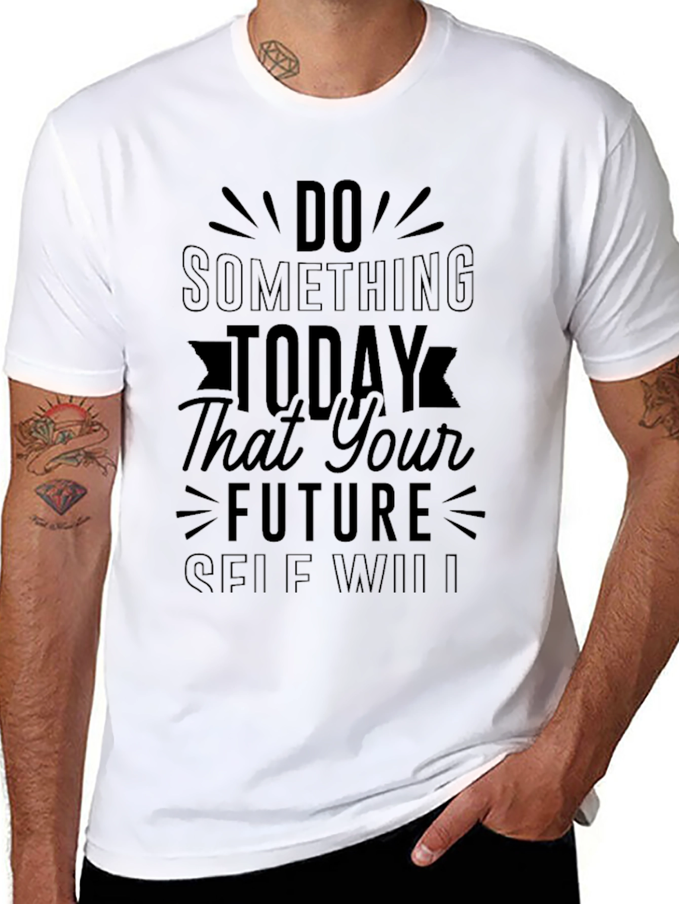 Inspirational Quote Black Graphic T-Shirt