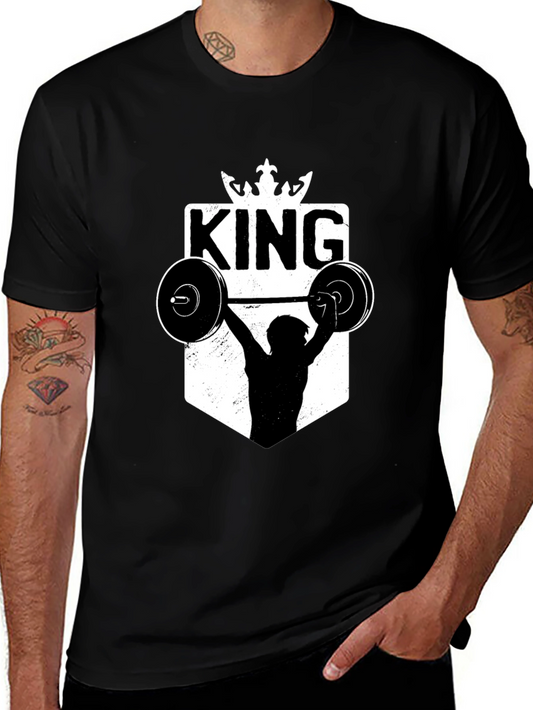 King Weightlifting Graphic T-Shirt - Black