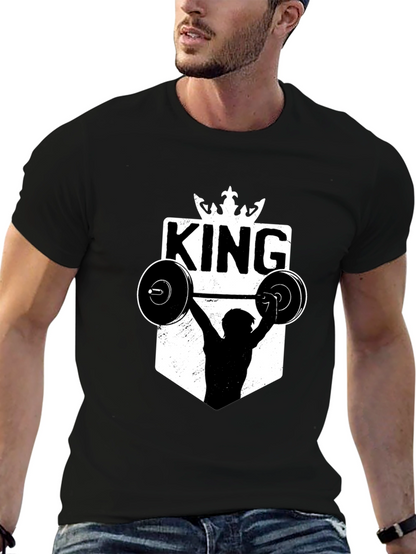 King Weightlifting Graphic T-Shirt - Black