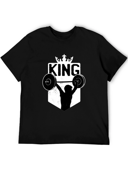 King Weightlifting Graphic T-Shirt - Black