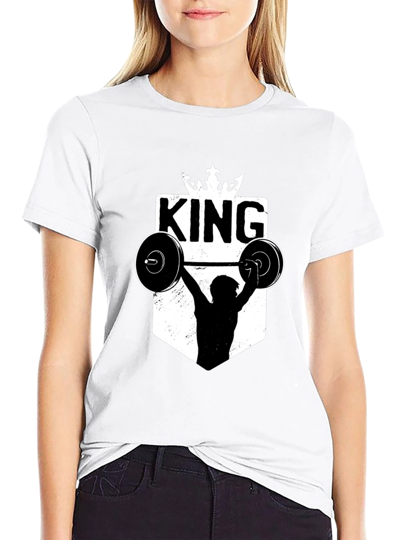 King Weightlifting Graphic T-Shirt - Black