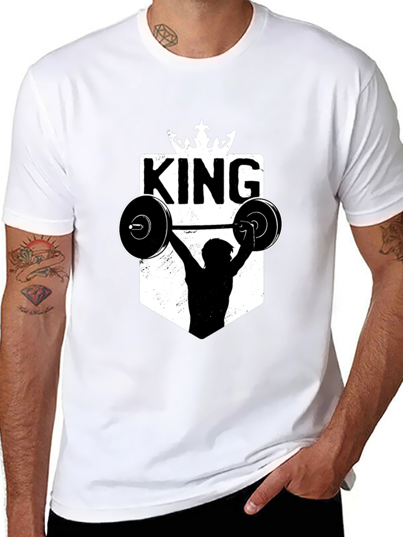 King Weightlifting Graphic T-Shirt - Black