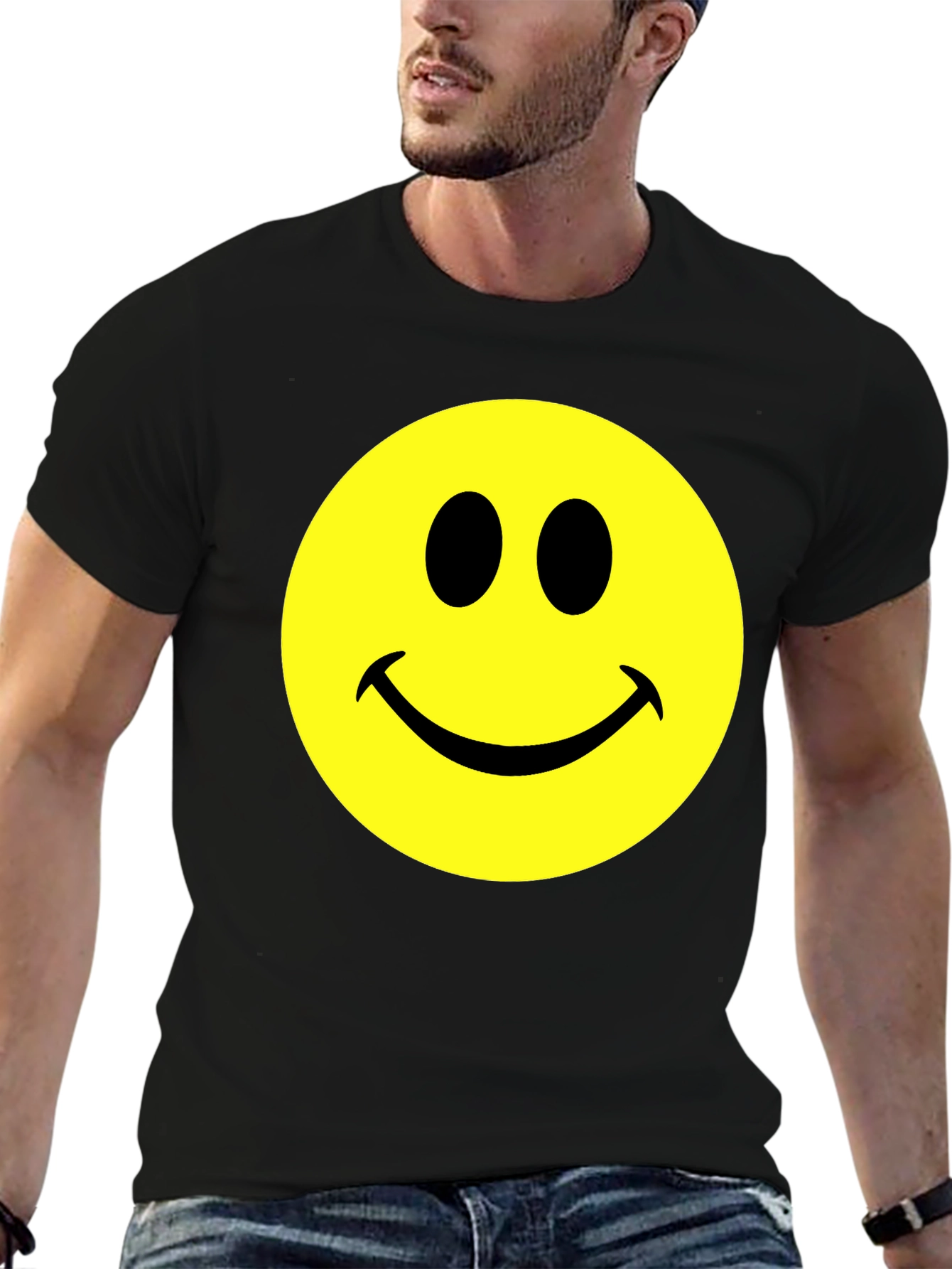 Smiley Face Graphic T-Shirt - Classic Comfort Tee