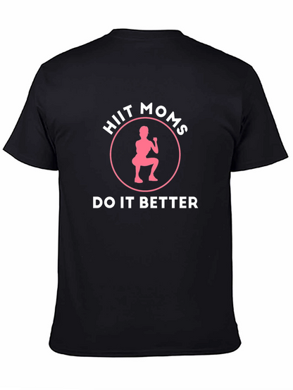 HIIT Moms Black Graphic T-Shirt
