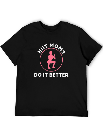 HIIT Moms Black Graphic T-Shirt